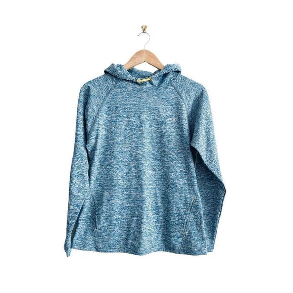 Fila Womens Hooded Performance Kangaroo Pockets Long Sleeve Teal Marl Medium - Picture 1 of 6